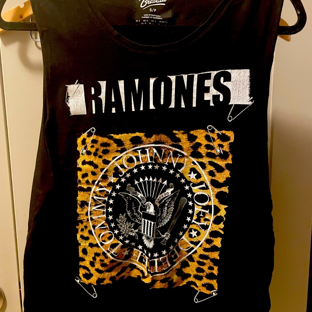Vintage, Ramones shirt, sleeveless, never worn, size small.